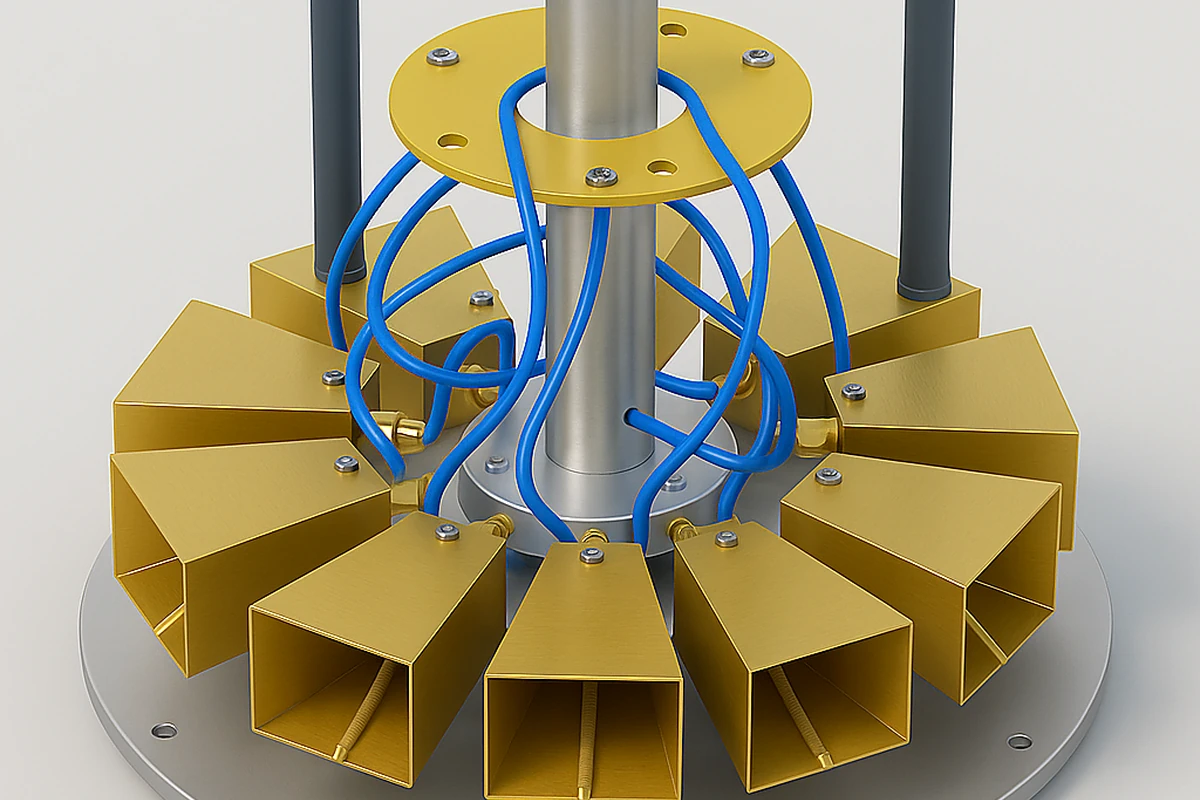 3D CAD-модель кругового антенного/рупорного модуля